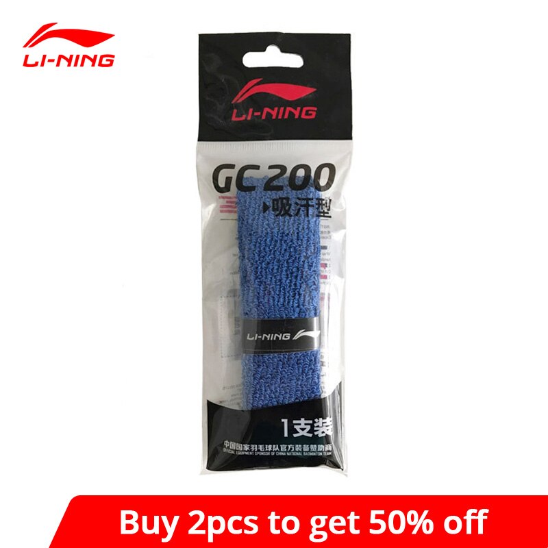 Li-Ning Badminton Overgrip GC200 Katoen Professionele 1 Stuk Voering Li Ning Accessoire Sport Apparatuur AYQM012