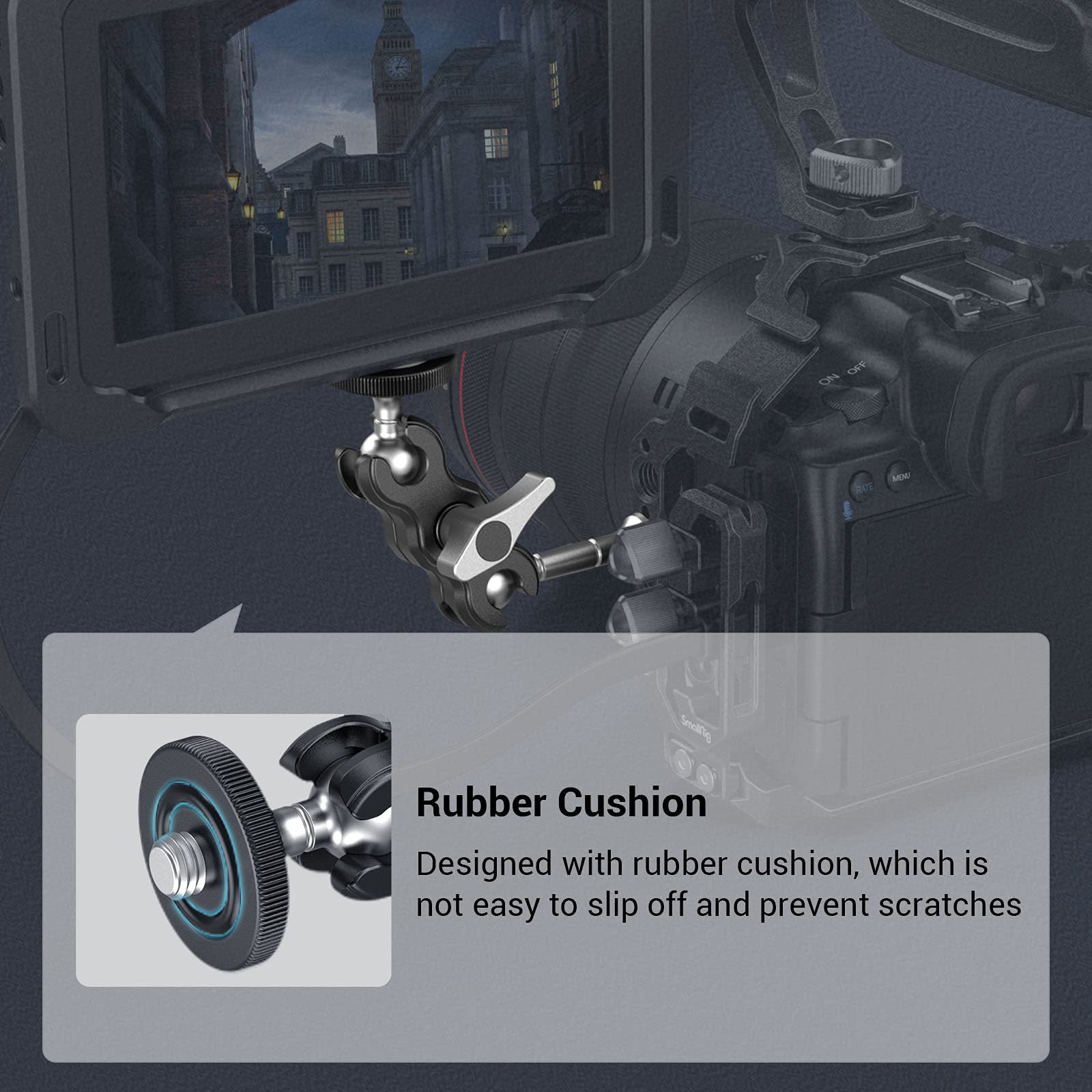 SMALLRIG-Mini Bras Magique Réglable pour Moniteur, Microphone, Lumière Vidéo LED 3238B, avec Rotule Universelle pour Touristes