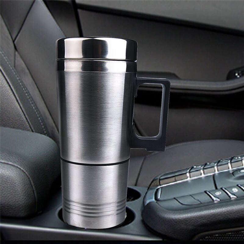 Voiture en acier inoxydable 24v voyage taille électrique café lait thé eau tasse bouilloires tasses à boire réchauffeur Thermos pour voiture
