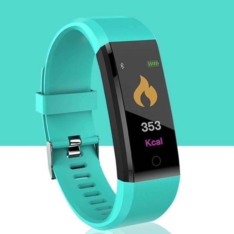 115Plus Smartwatch Bluetooth Sport Smart Armband Hartslag Bloeddruk Monitoring Gezondheid Waterdicht Horloge Polsbandje: green