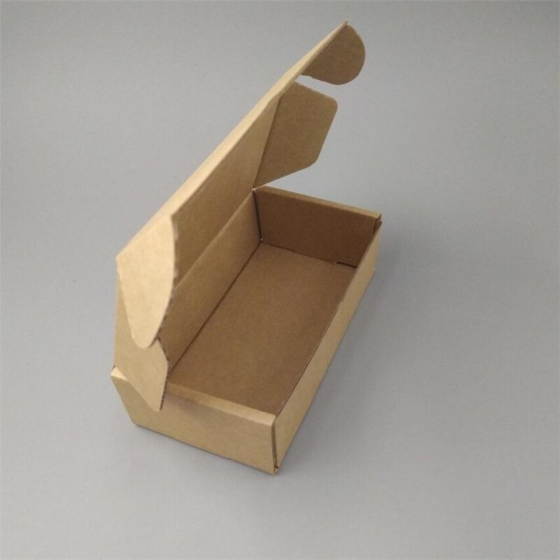 Caja de embalaje para correo postal, embalaje corrugado kraft marrón, 9x9x3cm, sin impresión