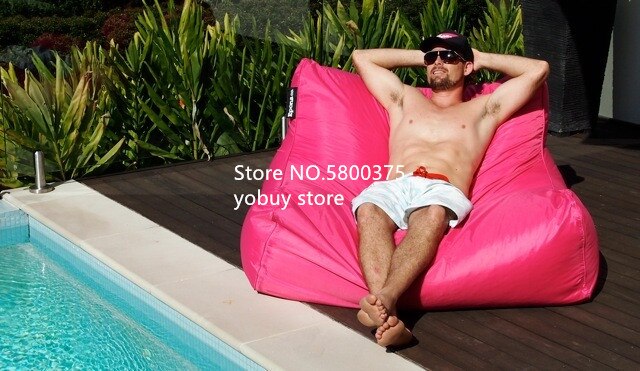 Chaise de sac de haricot flottant de l'eau de grande taille rose, sofa de pouf de natation de flotteur d'été, aucune étiquette ou garnitures