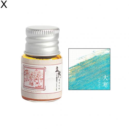Fountain Pen Ink 5ML 24 Colors Calligraphy Writing Painting Fountain Pen Ink with Glitter Powder: X