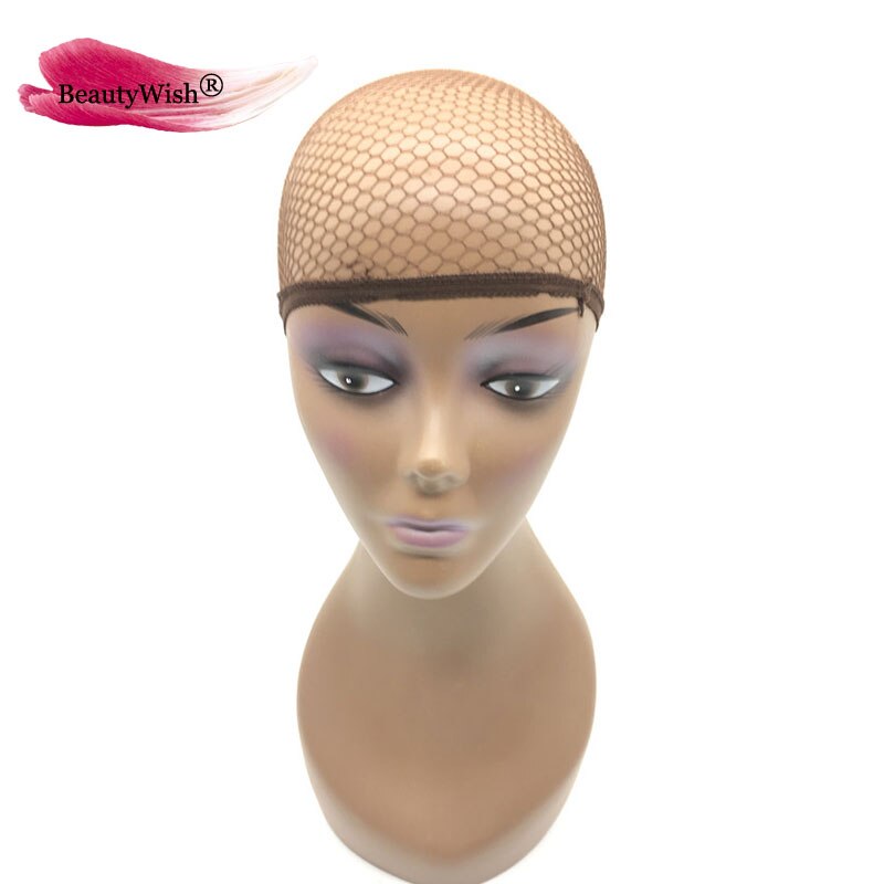 Elastic Nylon Hairnets 2Units Black brown beige Color Invisible Hair nets For Package Hair and Wig Cap Soft Wig Caps Two Open