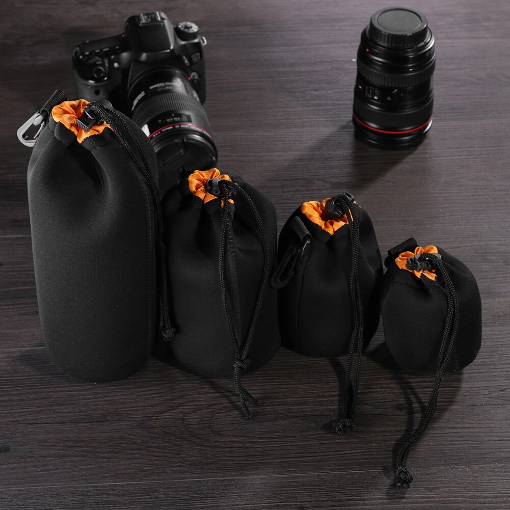3 farbe Kamera Objektiv Tasche Tasche Neopren Wasserdichte Soft Video Kamera Objektiv Tasche Tasche Volle Größe S M L XL Kamera Objektiv Protector