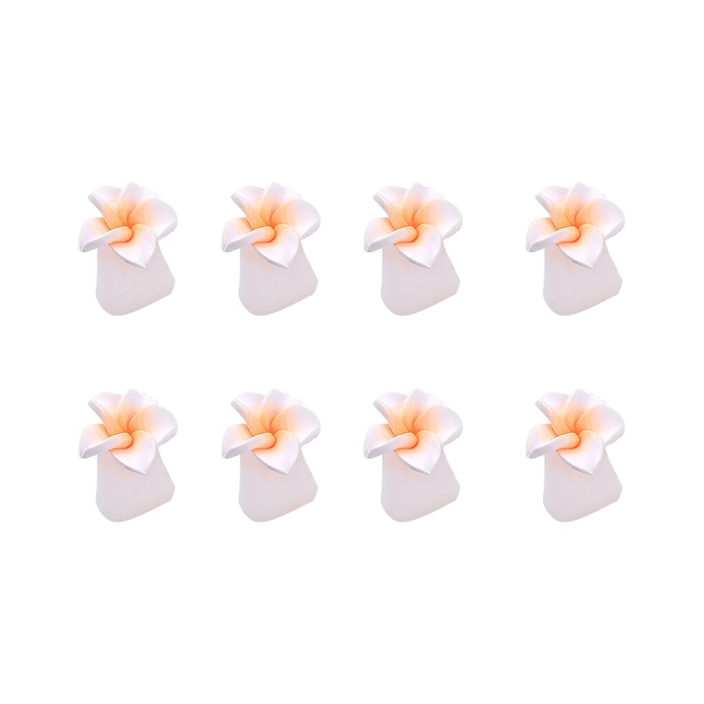 8 unids/set separadores de dedos de silicona Corazón de flor espaciadores de uñas dedos pies Gel UV salón de manicura pedicura herramienta: Gris claro