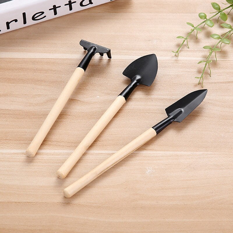 3 Stks/set Tuinieren Tool Set Balkon Home-Grown Mini Graven Past Driedelige Schop Hark Tuingereedschap combinatie