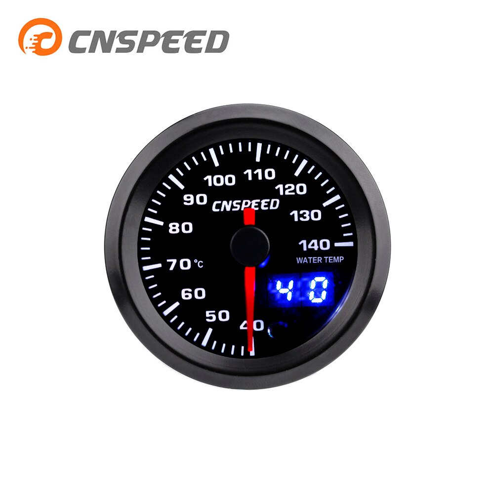 2 " 52mm 7 farver led bil vandtemperaturmåler 40-140 celsius digitalt dobbelt display med sensor og vandtemperatur sensor adapter