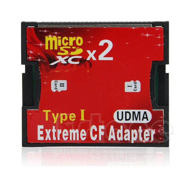 2 ranura para micro SD SDHC TF a tipo flash compacto Tarjeta de lector CF adaptador CI