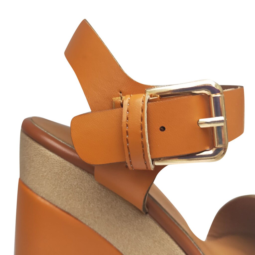 Zomer Sandalen Peep Toe Sleehak T-Strap Comfort Romeinse Hoge Hee Schoenen Toenemende Platform Schoenen Vrouwen Plus maat 43