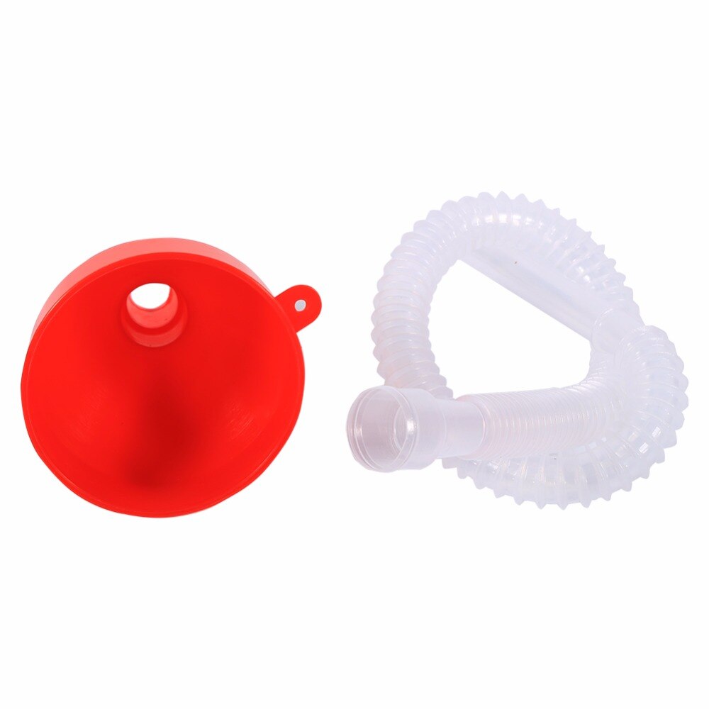 Embudo de llenado de plástico de queroseno para vehículo, herramienta Universal para aceite de gasolina, diésel, motocicleta y camión, con boquilla de tubo suave, 1 ud.
