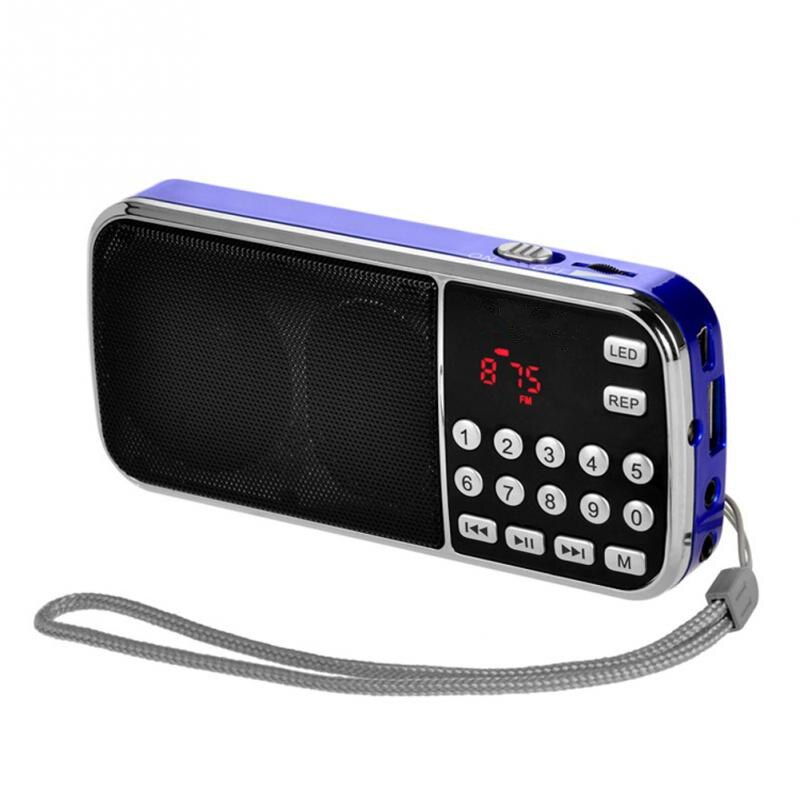 Draagbare Outdoor Speaker MP3 Audio Muziekspeler Versterker Ondersteuning Zaklamp Aux Usb Tf Fm Radio Multifunctionele Luidspreker: Blauw