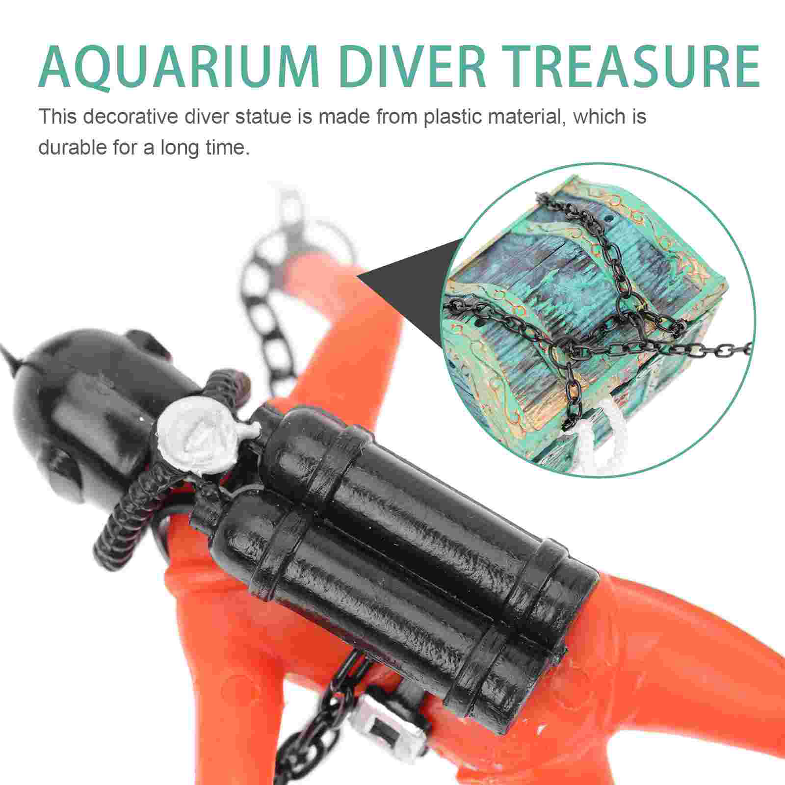 Plastic Schat Borst Diver Action Aquarium Ornament Fish Tank Decoratieve Accessoires