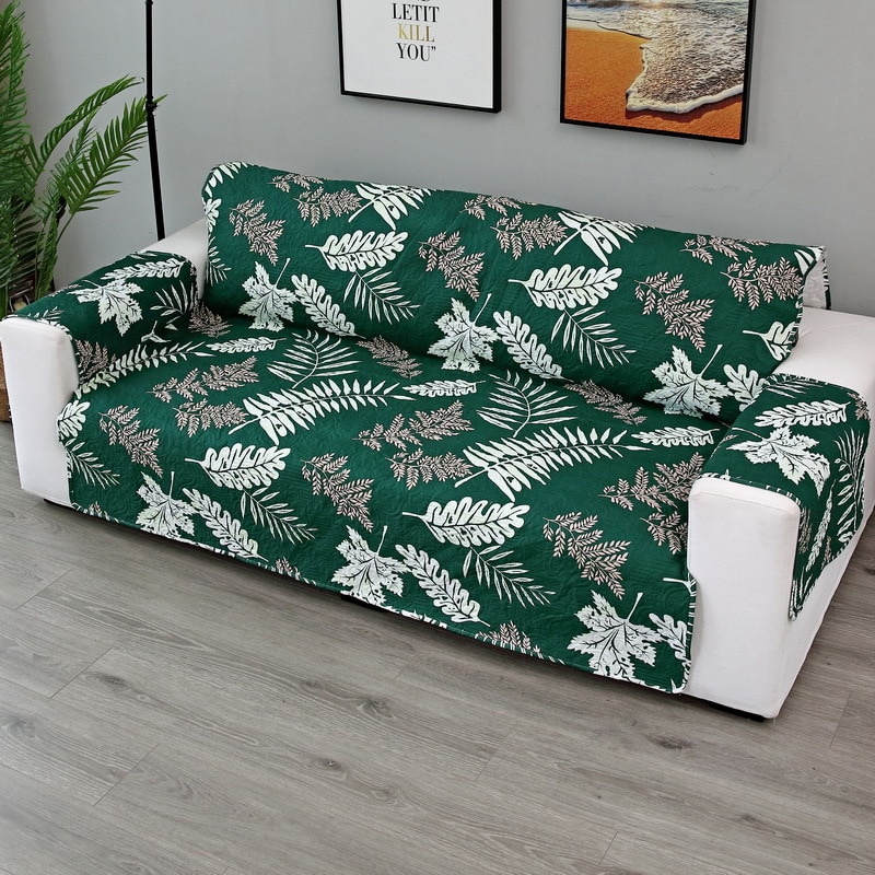 Elastikbånd sofa sofadæksel til stue loveseat stol smide kæledyrsmøbler beskytter glidende sofa slipcovers 1/2/3 sæde: Grøn / 1 sæde 55 x 195cm