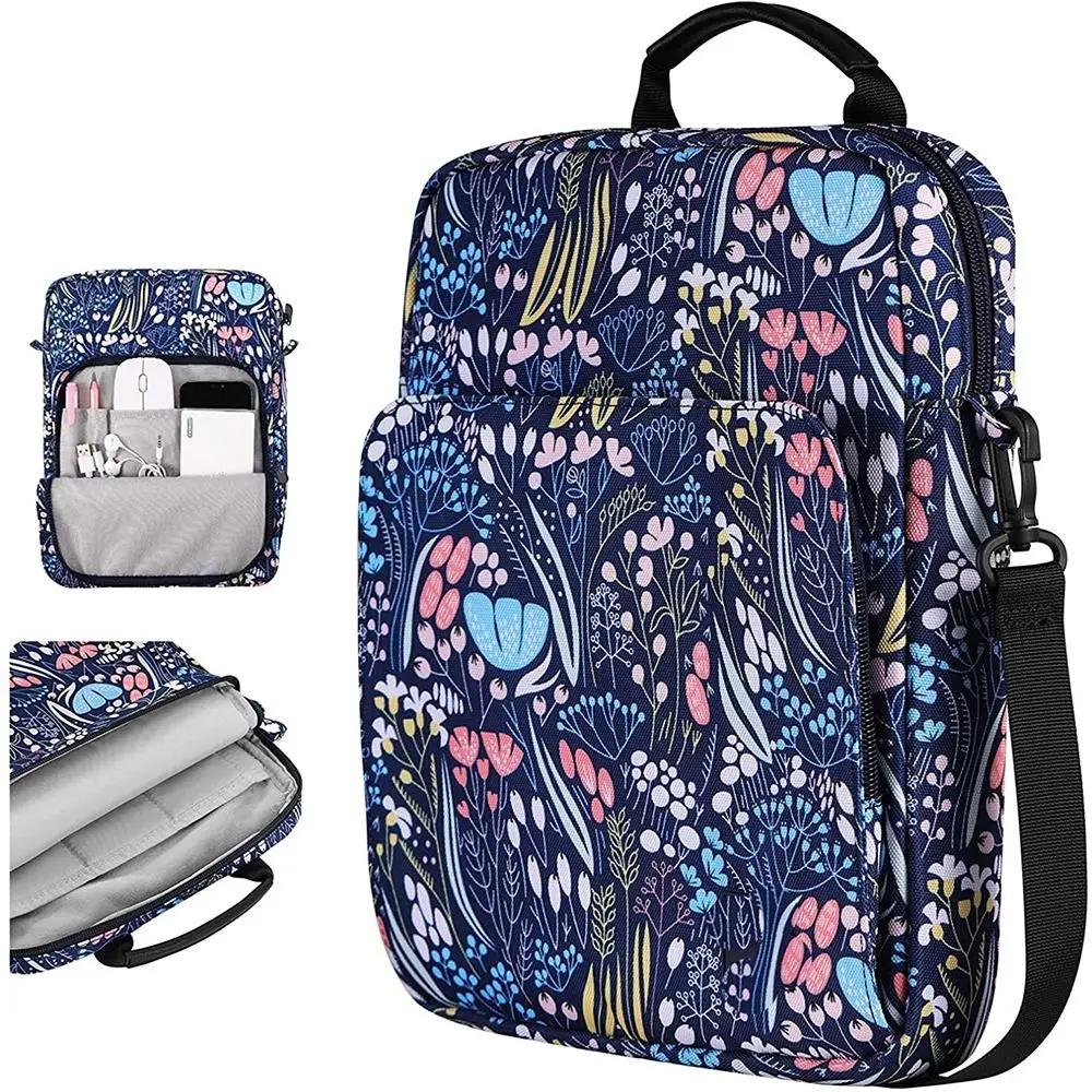 9-11/13.3 inch draagbare tablethoes, opbergtas voor ipad, galaxy tab, schoudertas voor studenten, zakelijke messenger-tas, crossbodytas: 12 " / Koningsblauw