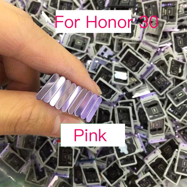 10Pcs Voor Huawei Honor 30 Originele Telefoon Behuizing Sim Tray Adapter Micro Sd-kaart Lade Houder: Pink