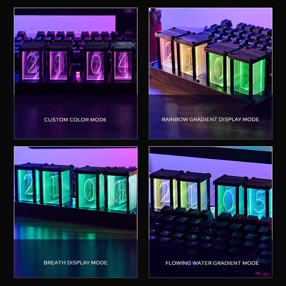 LED Electronic Digital Alarm Clocks Timer 12 24 Hours Time System Adjustable 8 Display ModesChristmas Home Decoration