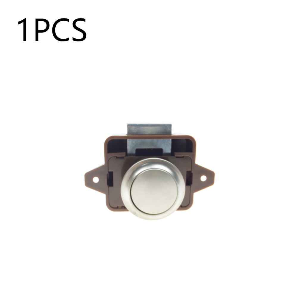 5/1 Uds. Cerradura de empuje de aleación de Zinc para Camper, coche, RV, caravana, barco, Motor, gabinete de casa, pestillo de cajón, cerraduras de botón para herrajes para muebles del hogar: Descolorido