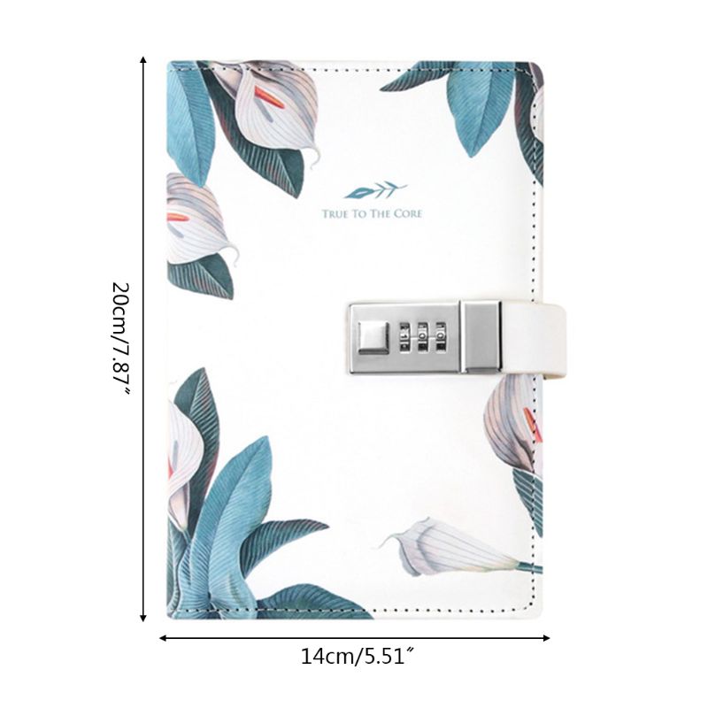 Password Notebook with Combination Lock Personal Secret Diary Notepad