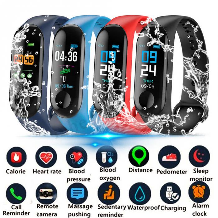 Smart Armband Tft-scherm Hartslag Sport Waterdichte Slaap Monitoring Horloge Fitness Tracker Smart Horloge Sport Horloge Polsbandje