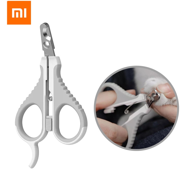 Xiaomi pawbby nagelknipser für haustiere, edelstahl, für die fellpflege von hunden, schräge nagelschere für katzen mit schloss für die tierpflege