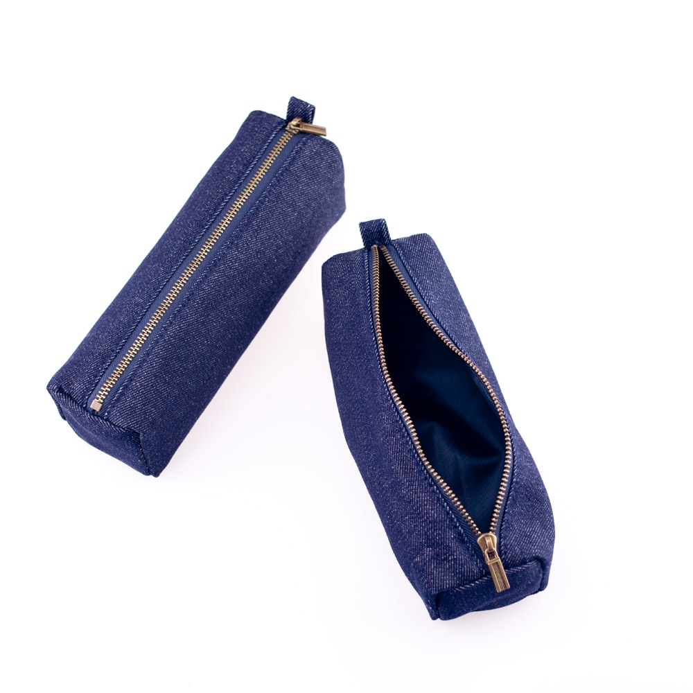 Large Capacity Pencil Case Pen bag Canvas pen pouch Denim pencilcase Pencil Box Stationery School Supplies