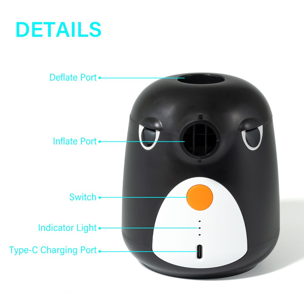 CYCPLUS Portable Pump Air Compressor Electric Inflator 4000mha Rechargeable for Inflatable Boat Mattress Swiming Ring Raft Bed