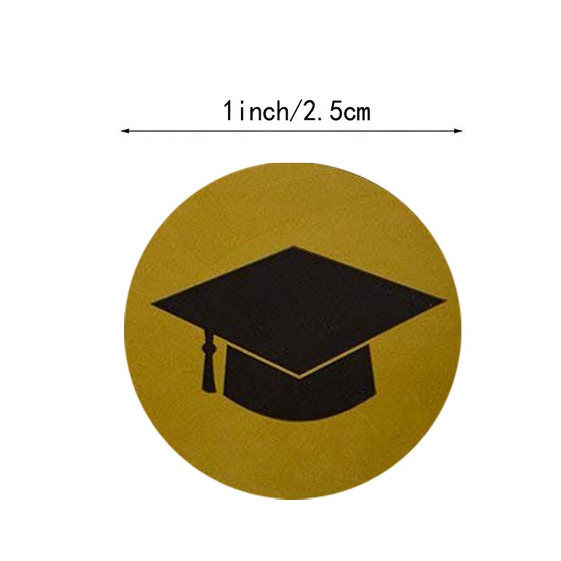 500pcs/roll Graduation Stickers for Featuring Graduation Caps and Diplomas Seal Labels Party Favors student stationery sticker