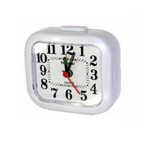 Mini Alarm Clock Battery Operated Analog 12 Hours Bed Compact Travel Alarm Clock Cute Portable Small Alarm Clock Decoration