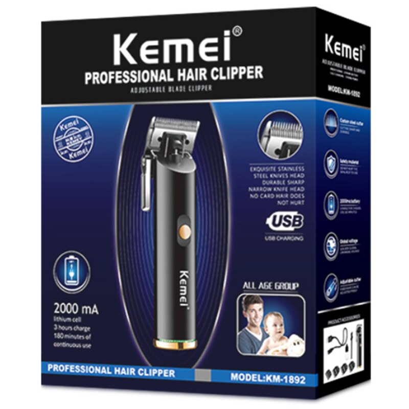barber shop all metal hair clipper cord cordless hair trimmer rechargeable electric hair cutting machine haircut