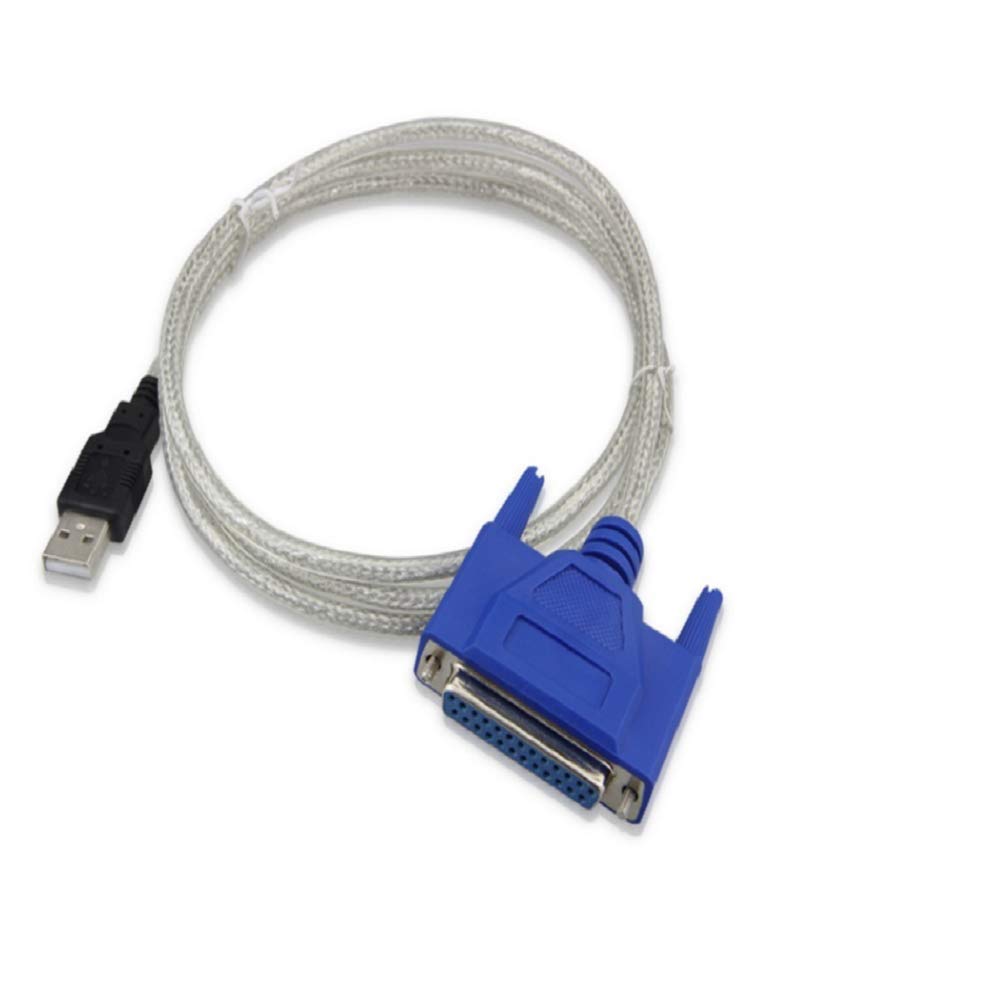 USB 2.0 auf 25-poliges DB25-Buchsenkabel mit parallelem Anschluss IEEE 1284 12 Mbit/s Paralleldrucker-Adapterkabel für Computer PC Laptop