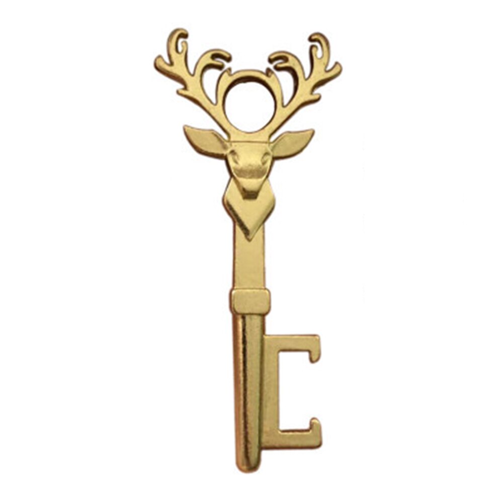 Deer Head Key Beer Bottle Opener Surface Plating Beer Bottle Opener Key Pendant Wedding Bar Retro Wind Key Opener