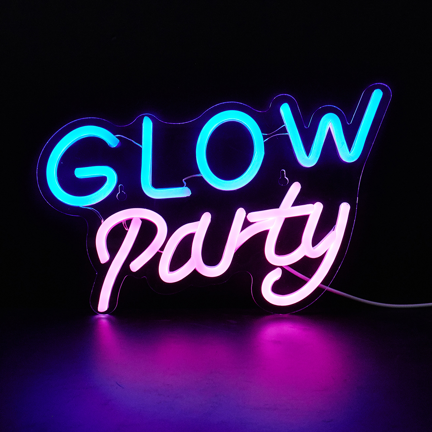 Chi-kjøpe ledet neon glød fest usb-drevne neonskilt nattlys 3d veggkunst og spillrom soverom stue dekor lampe skilt