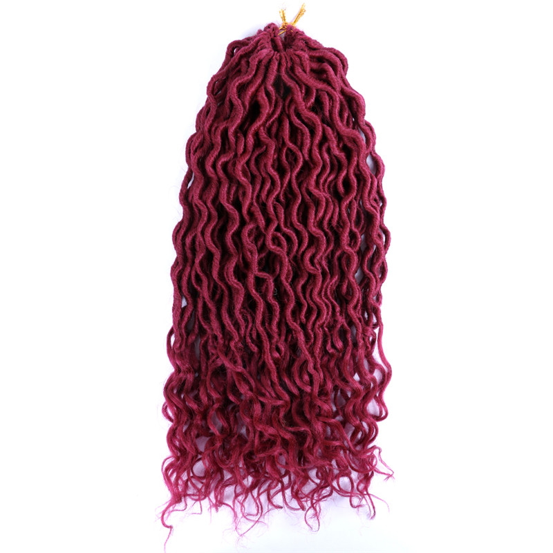 ZYR Faux Locs Curly Ends Ombre Crochet Hair 24 roots Hair-Extension For African Women: BUG