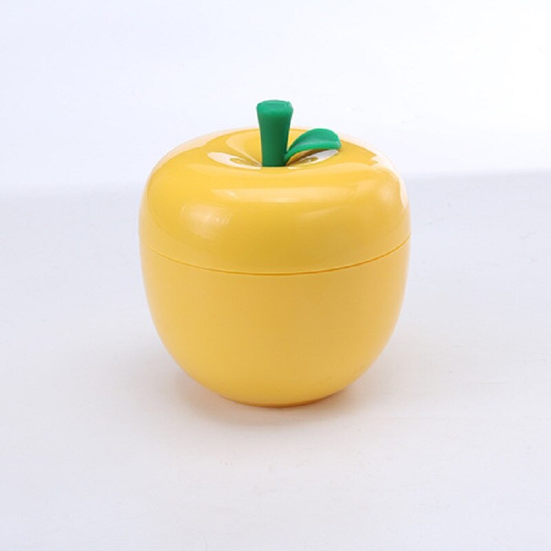 10 Stuks Fruit Vork Fruit Mini Plastic Kids Fruit Stok Apple Doos Menselijk Vormige Lachend Gezicht Voedsel Lunchbox Accessoires: yellow