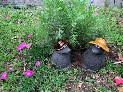 (2 pièces/ensemble) céramique taupe frères jardin balcon extérieur animaux décoration