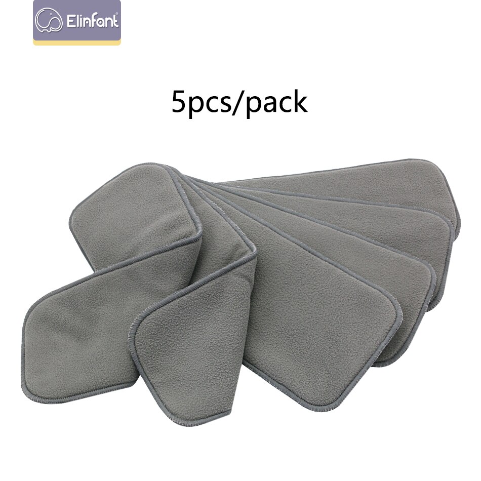 Elinfant 10 / Pcs Baby Nappies Reusable Diaper Inserts 2 + 2 Layers Bamboo Charcoal Cloth Diaper 35 * 13.5cm for Baby