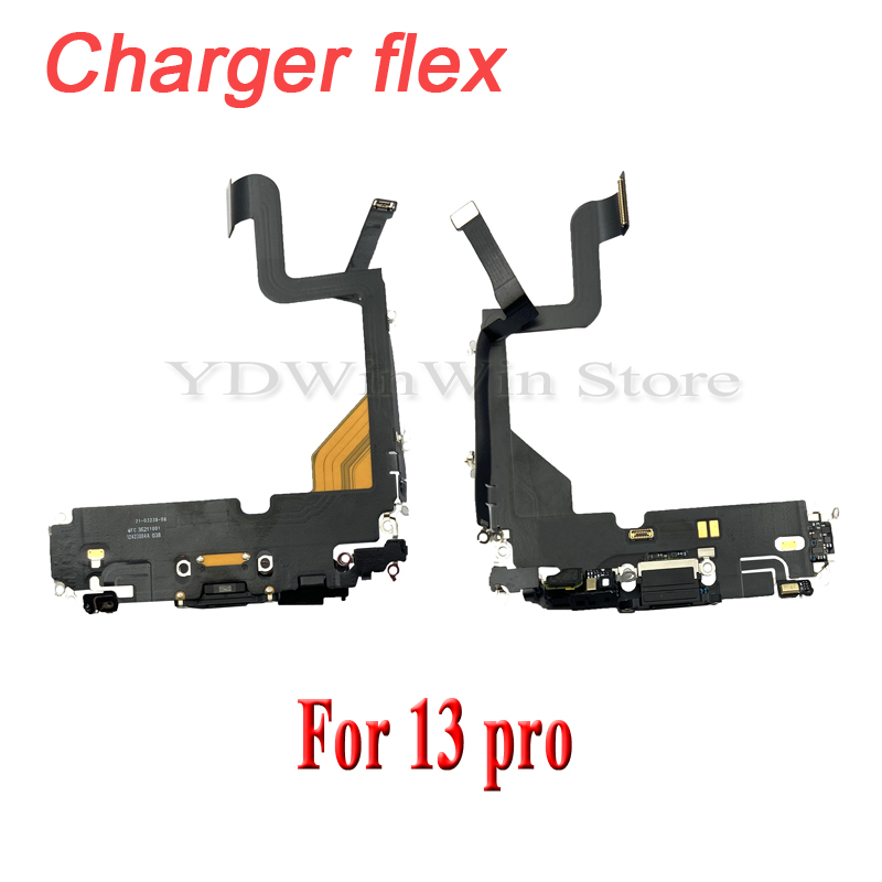 Dock Connector Charger Port Flex Cable For iPhone 13 Pro Max 13 mini USB Charging With Microphone IC Ribbon Replacement