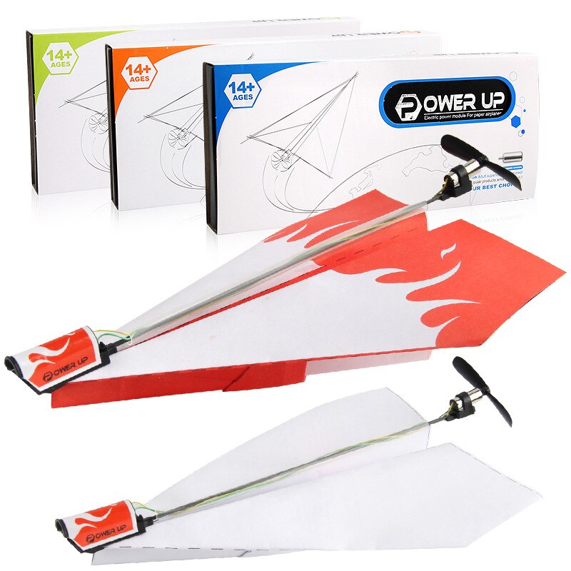 freundlicher spielzeug Motor- elektrische papier flugzeug modell klapp DIY papier Energie Spielzeug Flugzeug Rc Falten Motor- Energie rot Rc flugzeug