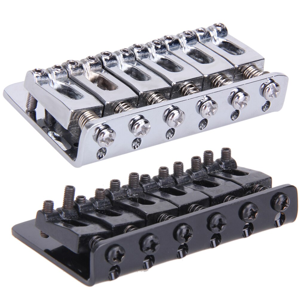 6 String 65Mm Gitaar Brug Metalen Vaste Hardtail Zadel Bridge Top Load Gitaar Staartstuk Voor Elektrische Gitaar Accessoires