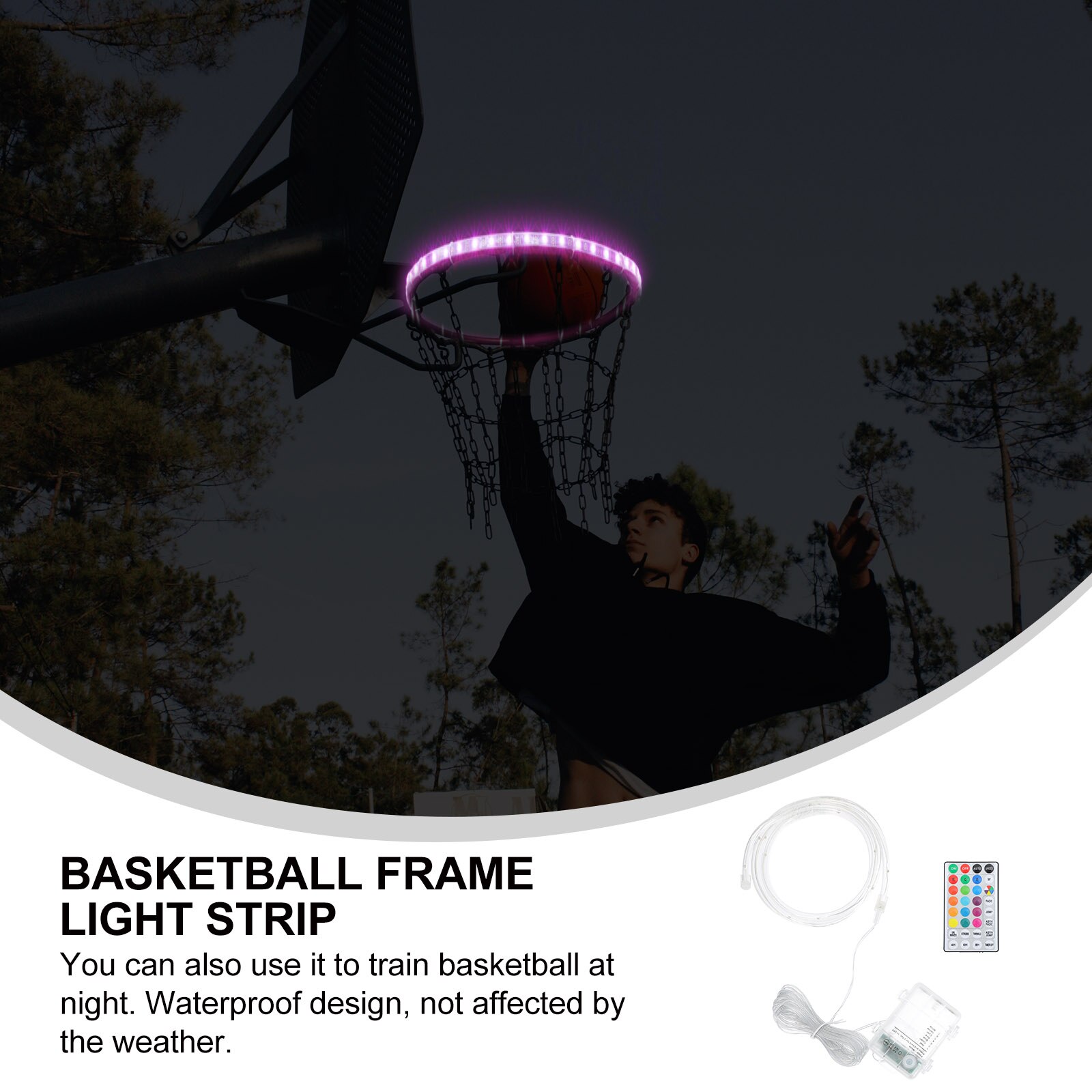 1 Set LED Light Strip Basketball Frame Lamp Basket Frame LED Lamp Basketball Frame Light for Outdoor Park