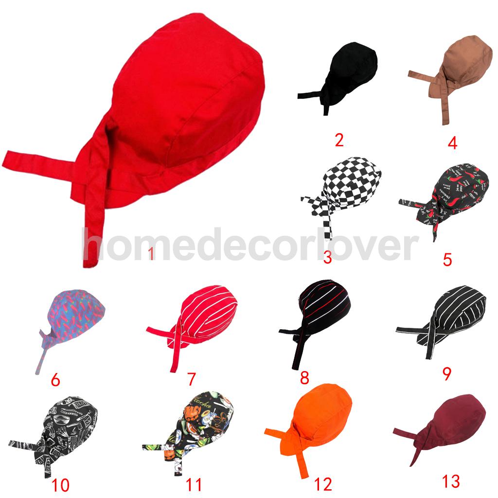 Pirate Skull Cap Chef Hat Waiter Cap Chef Cap Catering 13 Patterns