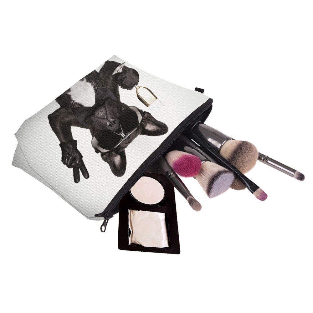 Deanfun Cosmetische Zakken 3D Gedrukt Pug Wit Polyester Necessaries voor Vrouwen Travelling Opslag Make 50905