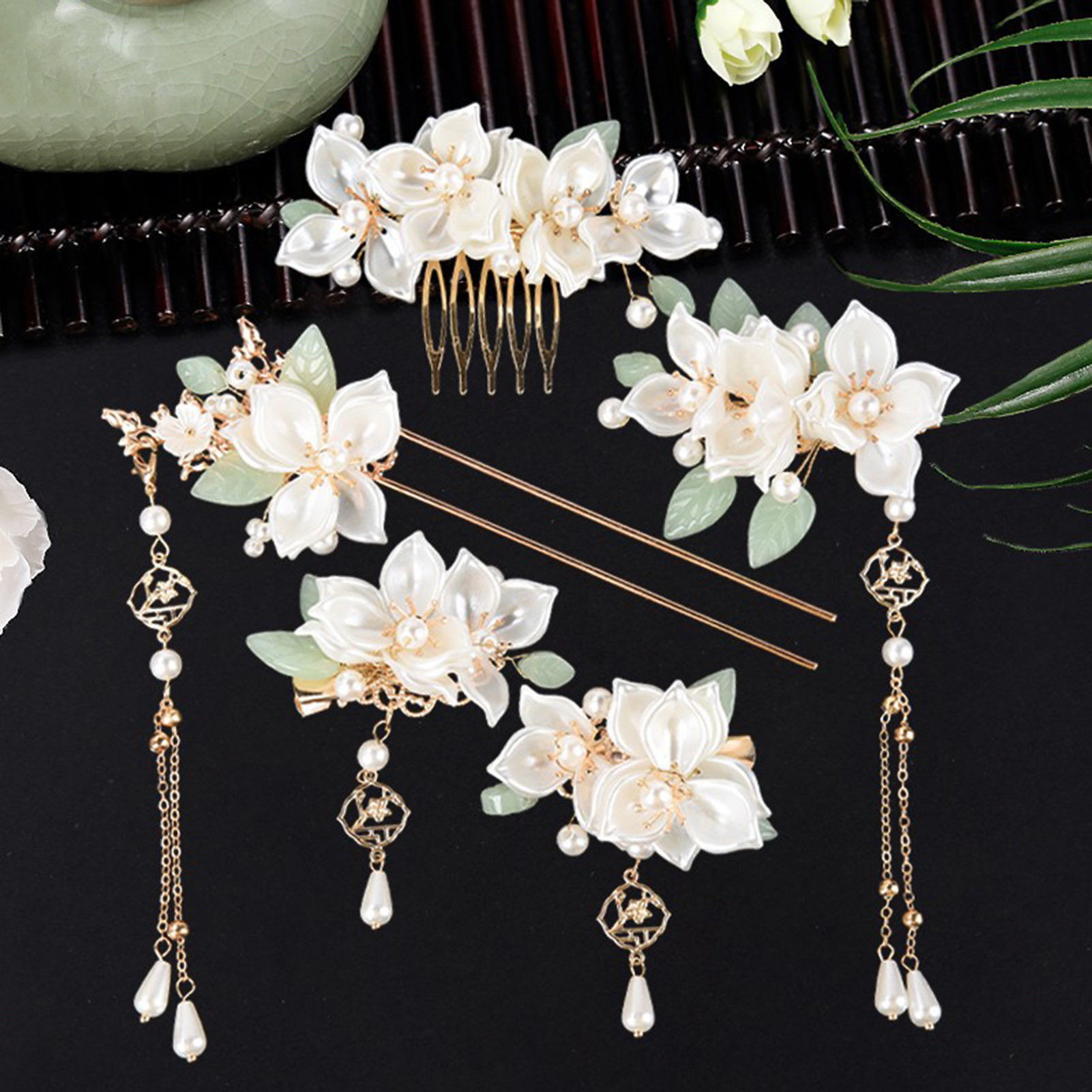 Horquillas chinas antiguas, horquillas, accesorios de joyas para el cabello para mujeres y niñas, vestido Hanfu, decoración para peinar el cabello, tocado colgante: Color dorado