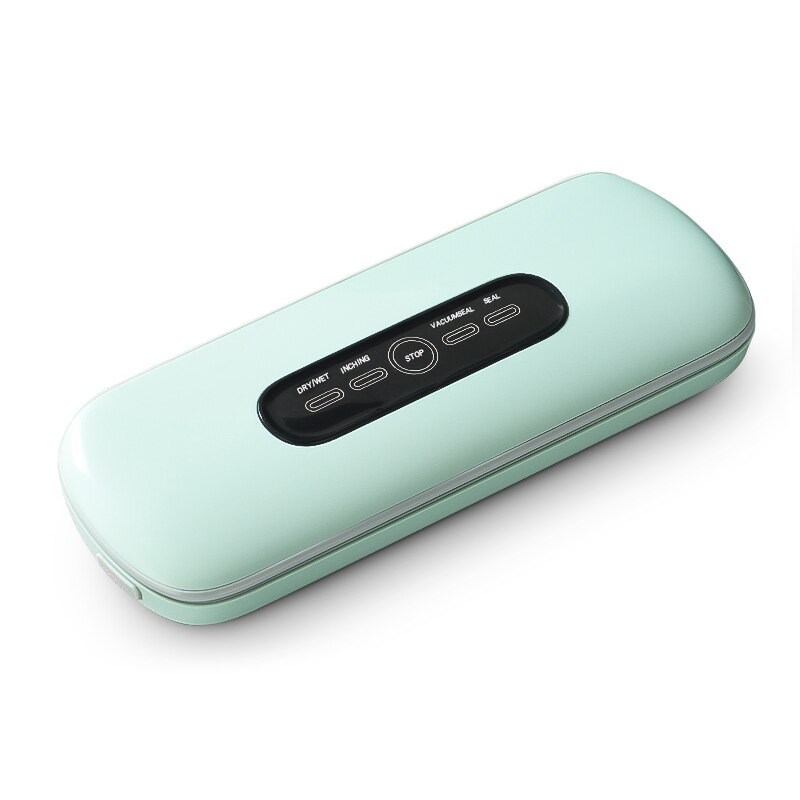 Witte Dolfijn Food Vacuum Sealer Verpakking Machine Keuken Opslag Met 10 Pcs Gratis Voedsel Saver Zakken Sluitmachine: light green