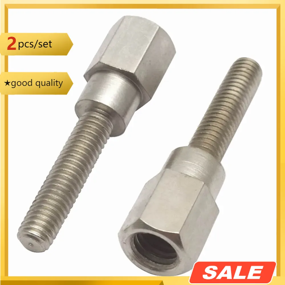 Adaptador de espelho traseiro para motocicleta, 2 peças m8 8mm a 6mm m6 macho fêmea rosca direita alongar e aumentar parafusos