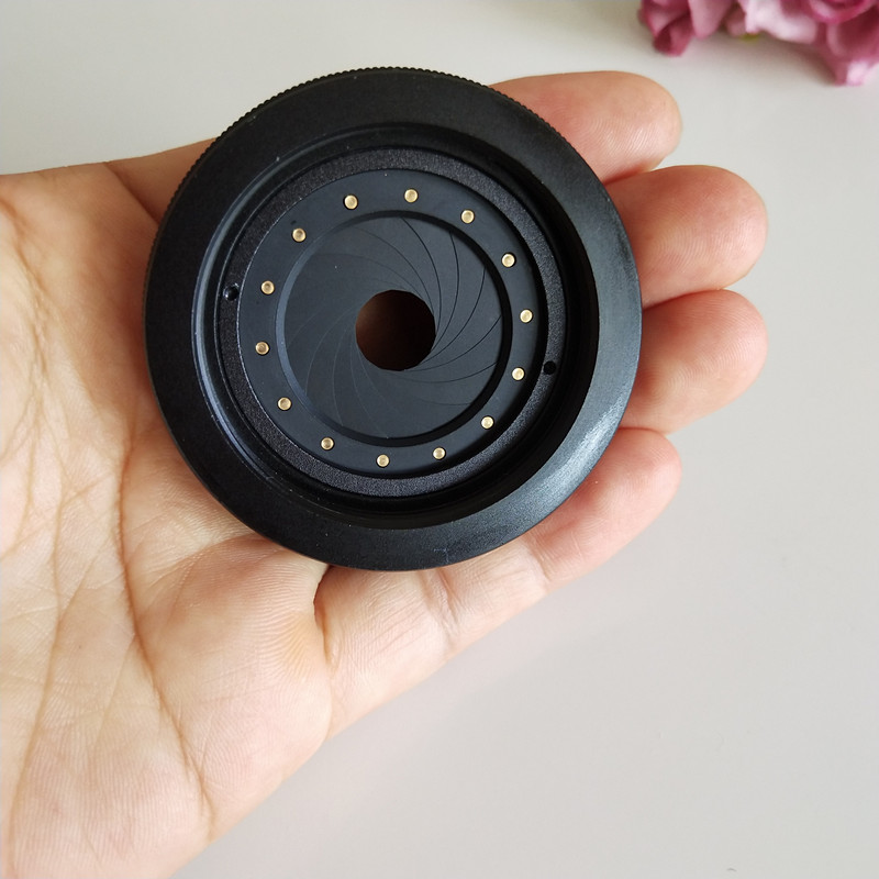 1.5mm-25mm Zoom Microscoop Amplifying Verstelbare Metalen Iris Diafragma Diafragma Condensor Camera lens Adapter M42 x1mm
