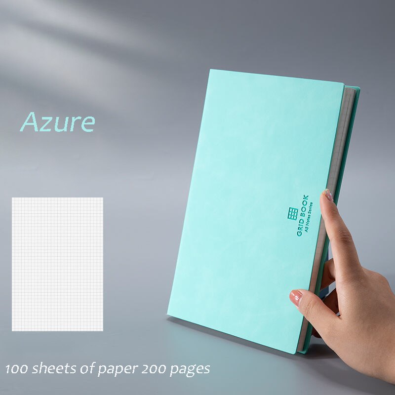 Notebook A4 Thickened Large Business Super Thick Grid Blank Grid Diary Cuaderno Notebooks And Journals Libretas Zeszyt Caderno: Azure / B5
