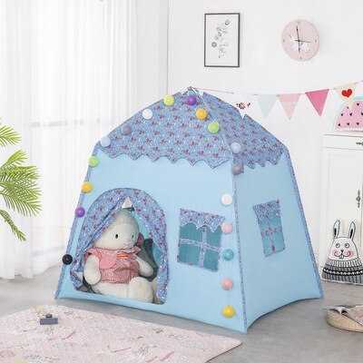 130*100*125cm Portable Children Tent Folding Kids Tents Tipi Baby Play House Large Girls Princess Castle Child Room Decor: tentF
