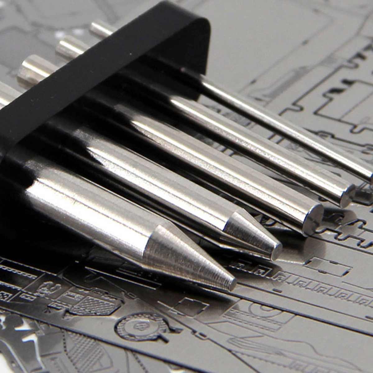 5Pcs Vinger Rock 3D Metalen Puzzels Montage Gereedschap De Modellen Rvs Sticks Ronde Kolom Multipurpose Gereedschap